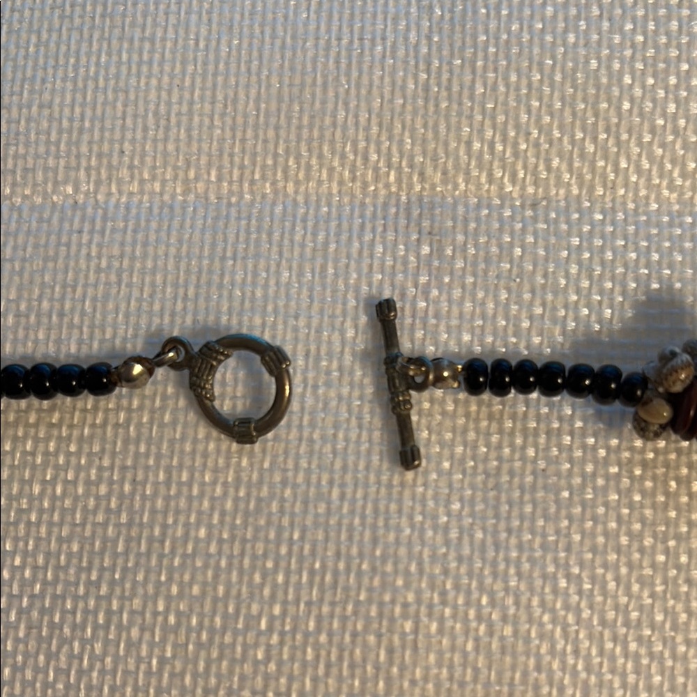 Handcrafted Beaded Necklace With Shell Pendant - image 2